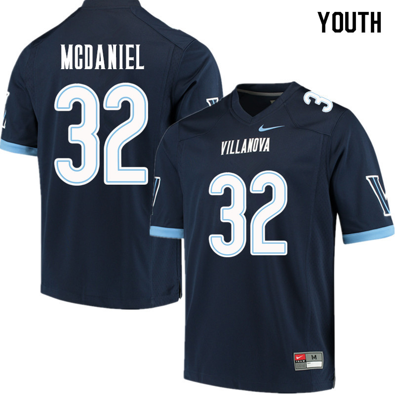 Youth #32 Darryl McDaniel Villanova Wildcats College Football Jerseys Sale-Navy - Click Image to Close